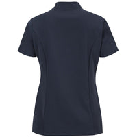 JB's Wear 4SMT1 Ladies Nu Mandarin Collar Scrub Top - Back View | color:Navy|view:back