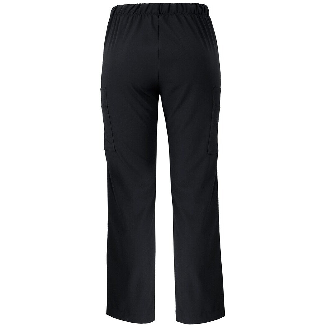 JB's Wear 4SNP1 Ladies Nu Scrub Cargo Pant - Back View | color:Black|view:back