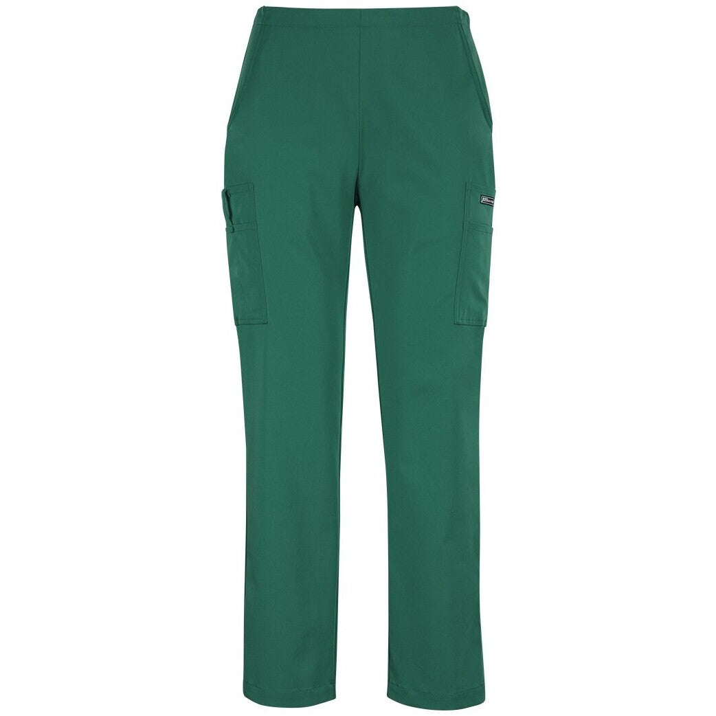 JB's Wear 4SNP1 Ladies Nu Scrub Cargo Pant - Front View | color:Hunter Green|view:front