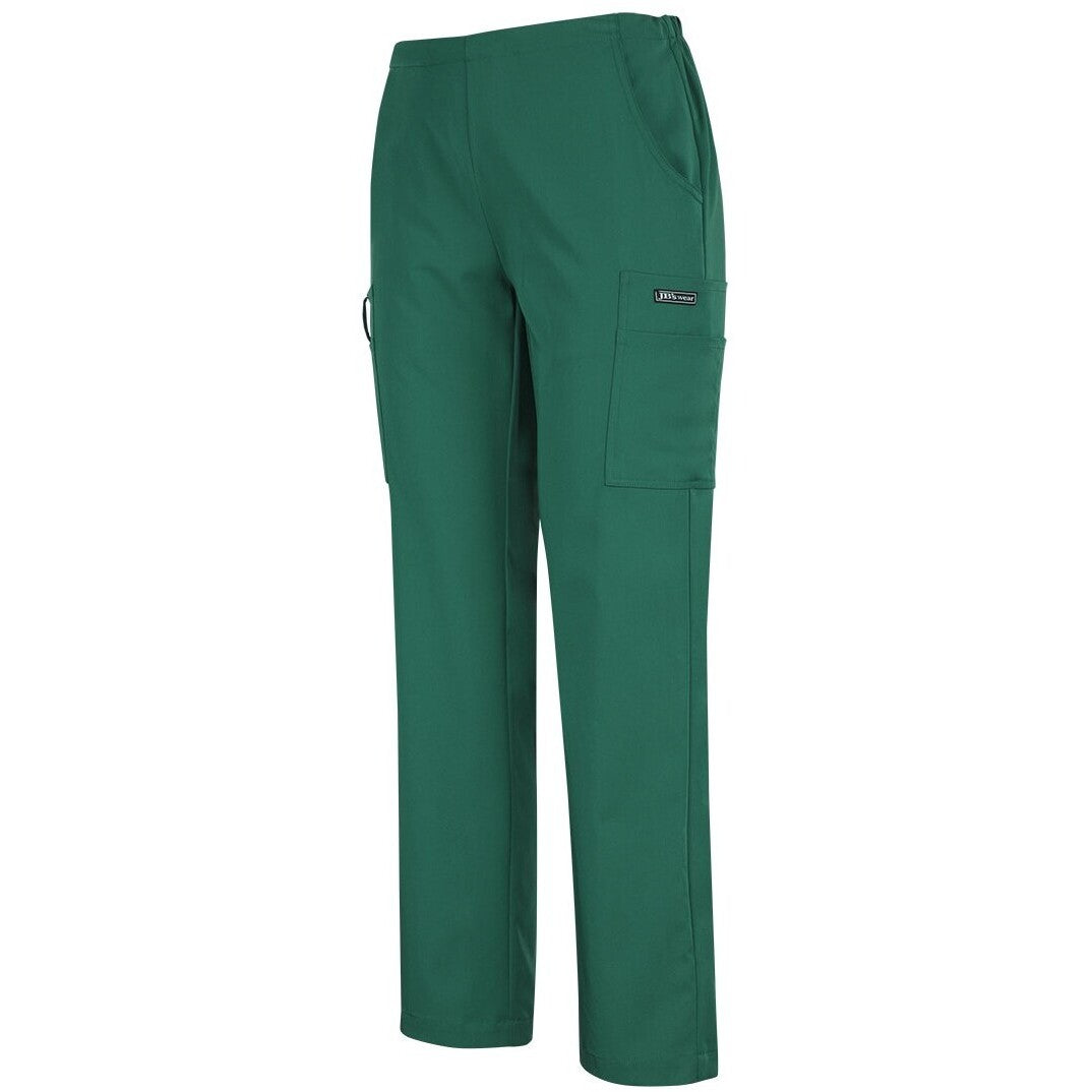 JB's Wear 4SNP1 Ladies Nu Scrub Cargo Pant - Side View | color:Hunter Green|view:side