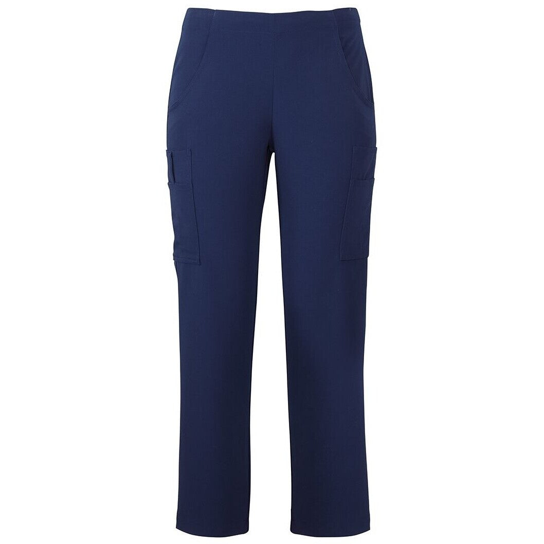 JB's Wear 4SNP1 Ladies Nu Scrub Cargo Pant - Front View | color:Indigo|view:front