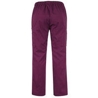JB's Wear 4SNP1 Ladies Nu Scrub Cargo Pant - Back View | color:Wine|view:back
