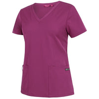 JB's Wear 4SNT1 Ladies Nu Scrub Top - Side View | color:Fuchsia|view:side