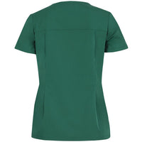 JB's Wear 4SNT1 Ladies Nu Scrub Top - Back View | color:Hunter Green|view:back