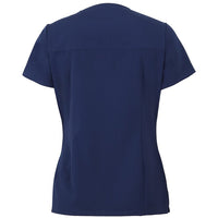JB's Wear 4SNT1 Ladies Nu Scrub Top - Back View | color:Indigo|view:back