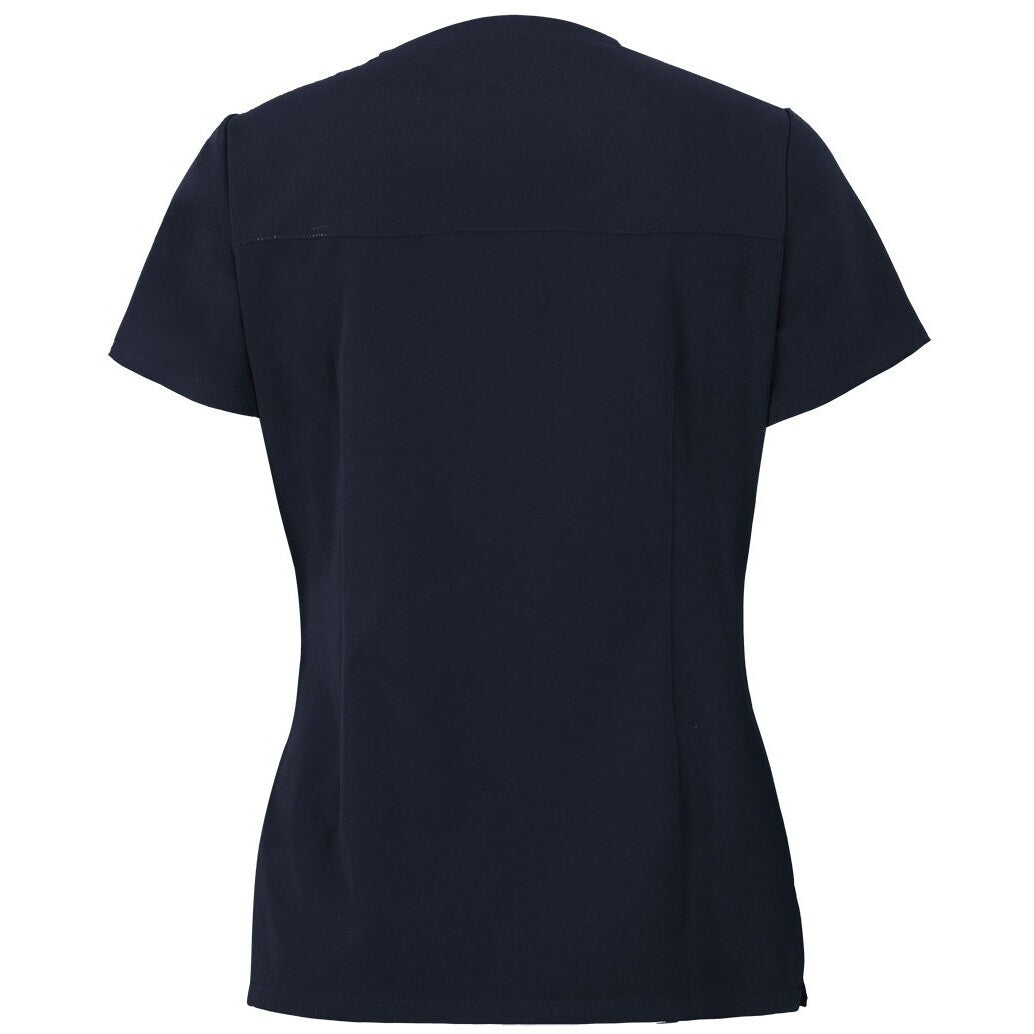 JB's Wear 4SNT1 Ladies Nu Scrub Top - Back View | color:Navy|view:back