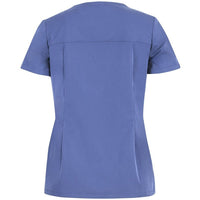 JB's Wear 4SNT1 Ladies Nu Scrub Top - Back View | color:Vista Blue|view:back