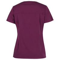 JB's Wear 4SNT1 Ladies Nu Scrub Top - Back View | color:Wine|view:back