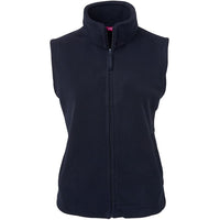 JB's Wear 3LV Ladies Polar Vest - Front View | color:Navy|view:front