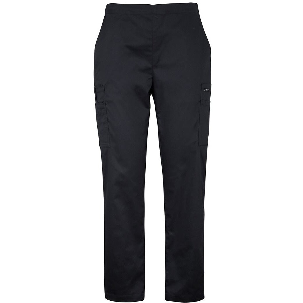 JB's Wear 4SPP1 Ladies Premium Scrub Cargo Pant - Front View | color:Black|view:front