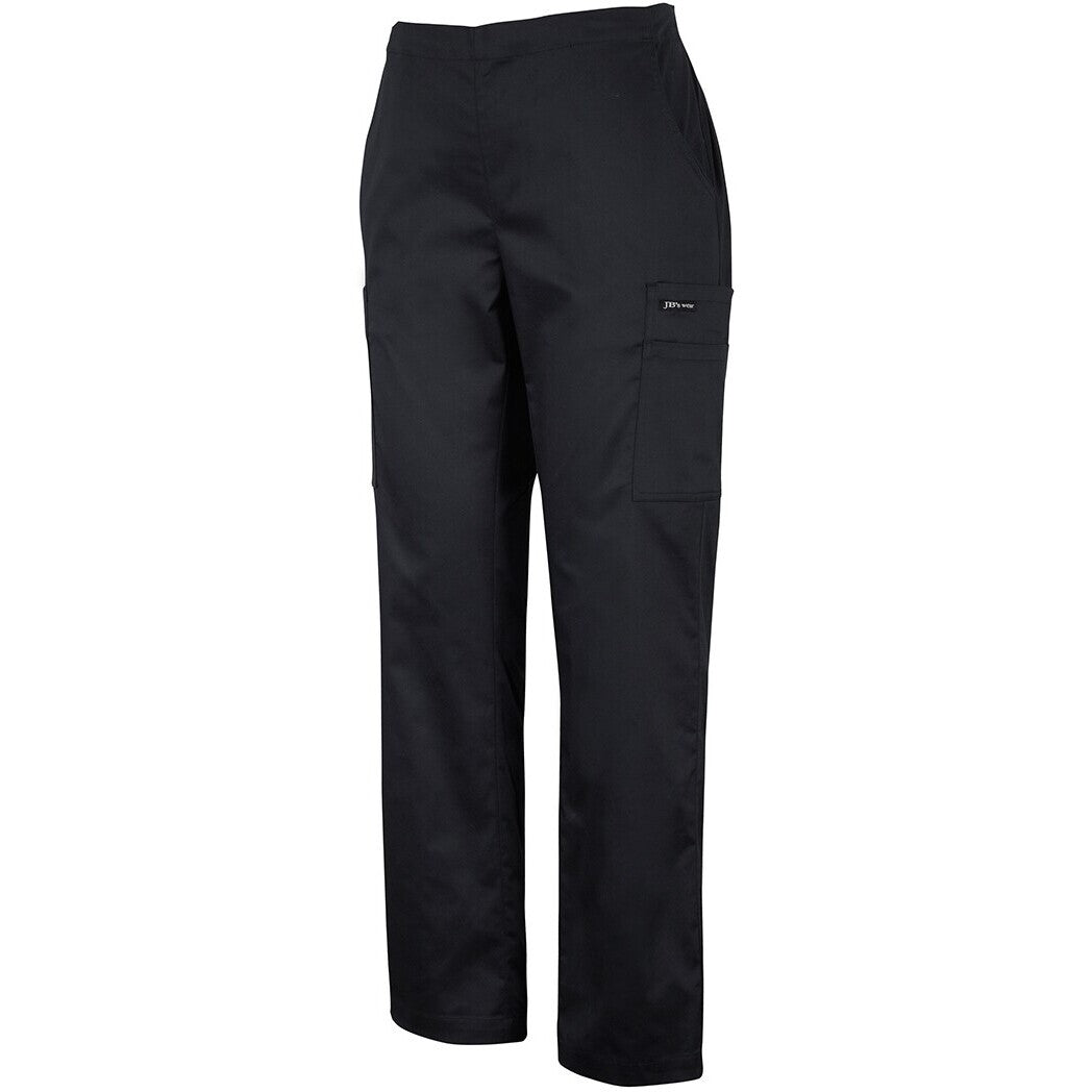 JB's Wear 4SPP1 Ladies Premium Scrub Cargo Pant - Side View | color:Black|view:side