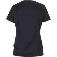 JB's Wear 4SUT1 Ladies Premium Stretch Panel Scrub Top - Back View | color:Black|view:back