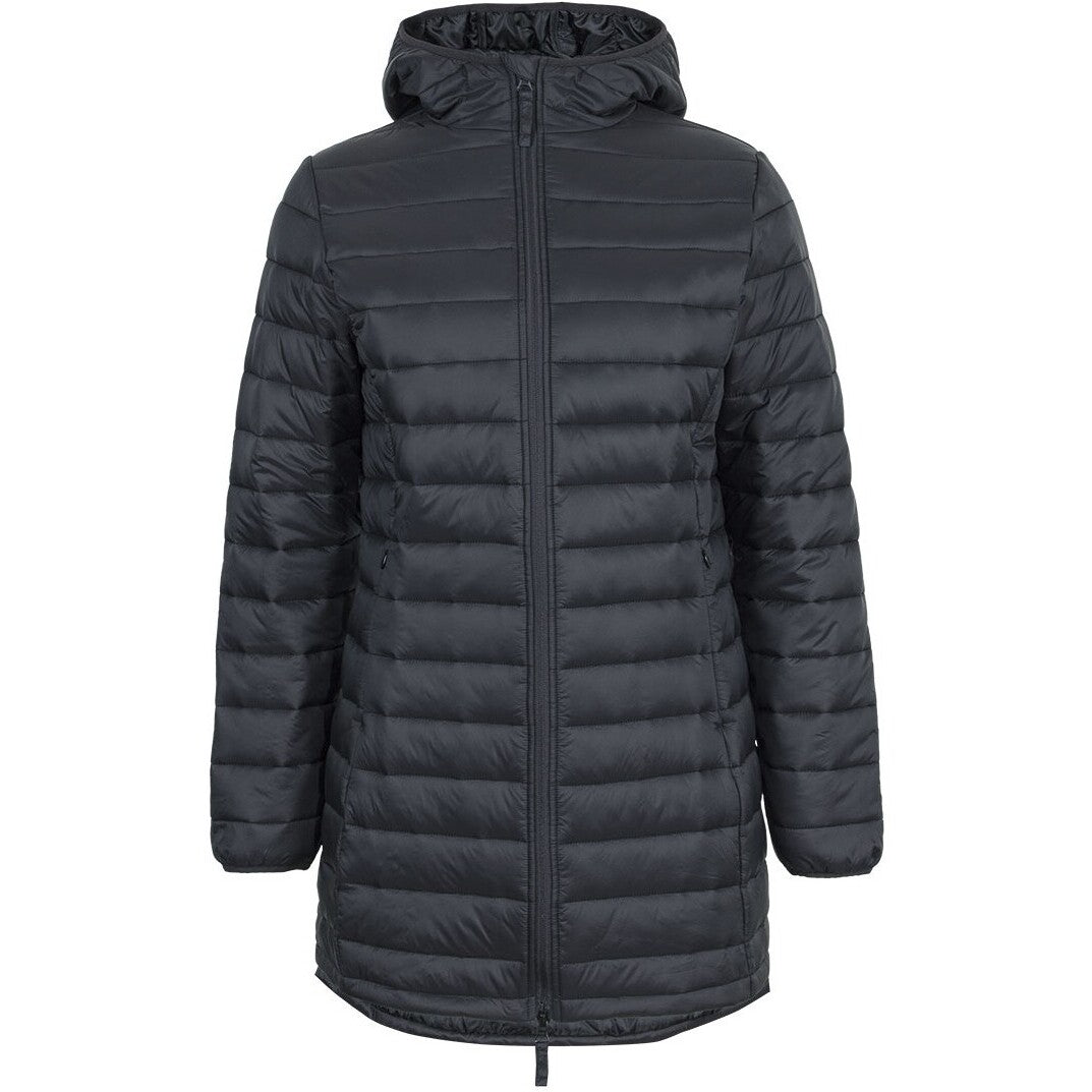 JB's Wear 3APC1 Ladies Puffer Coat - Front View | color:Black|view:front