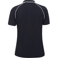 JB's Wear 2LRP Ladies Raglan Polo - Back View | color:Navy/White|view:back