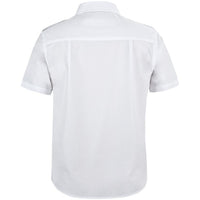 JB's Wear 6ESS1 Ladies S/S Epaulette Shirt - Back View | color:White|view:back