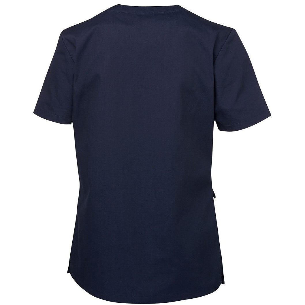 JB's Wear 4SRT1 Ladies Scrubs Top - Back View | color:Navy|view:back