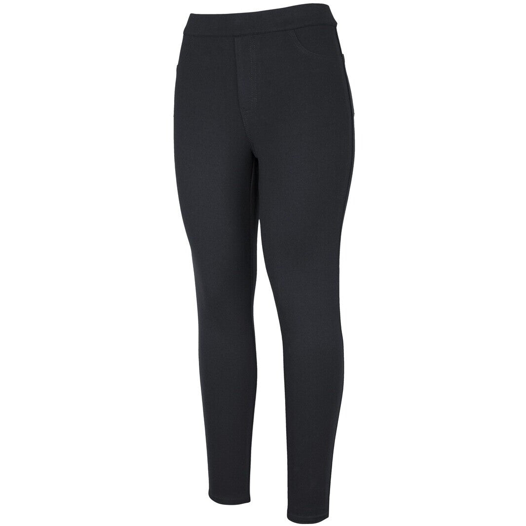 JB's Wear 4SSJ1 Ladies Stretch Jegging - Side View | color:Black|view:side