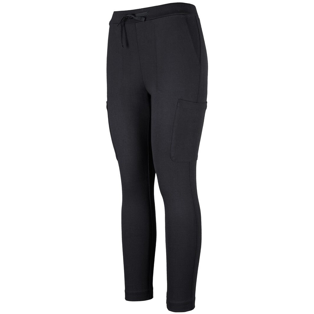JB's Wear 4SSP1 Ladies Stretch Pocket Ponte Pant - Side View | color:Black|view:side