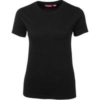 JB's Wear 1LHT Ladies Tee - Front View | color:Black|view:front