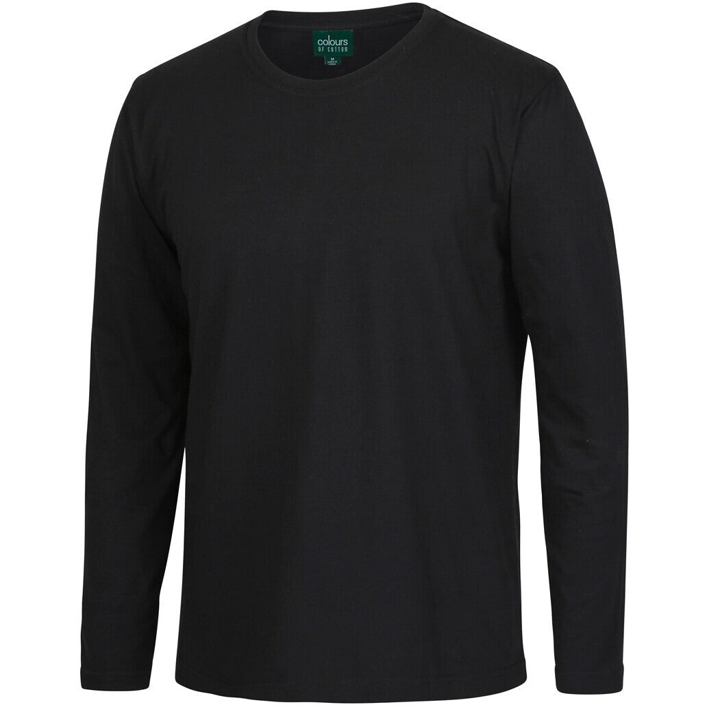 JB's Wear 1LSNC Long Sleeve Non-Cuff Tee - Side View | color:Black|view:side
