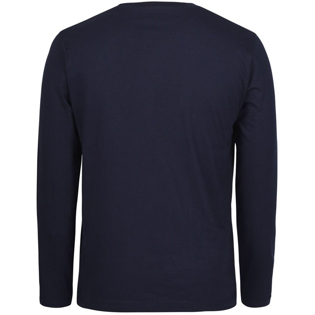 JB's Wear 1LSNC Long Sleeve Non-Cuff Tee - Back View | color:Navy|view:back