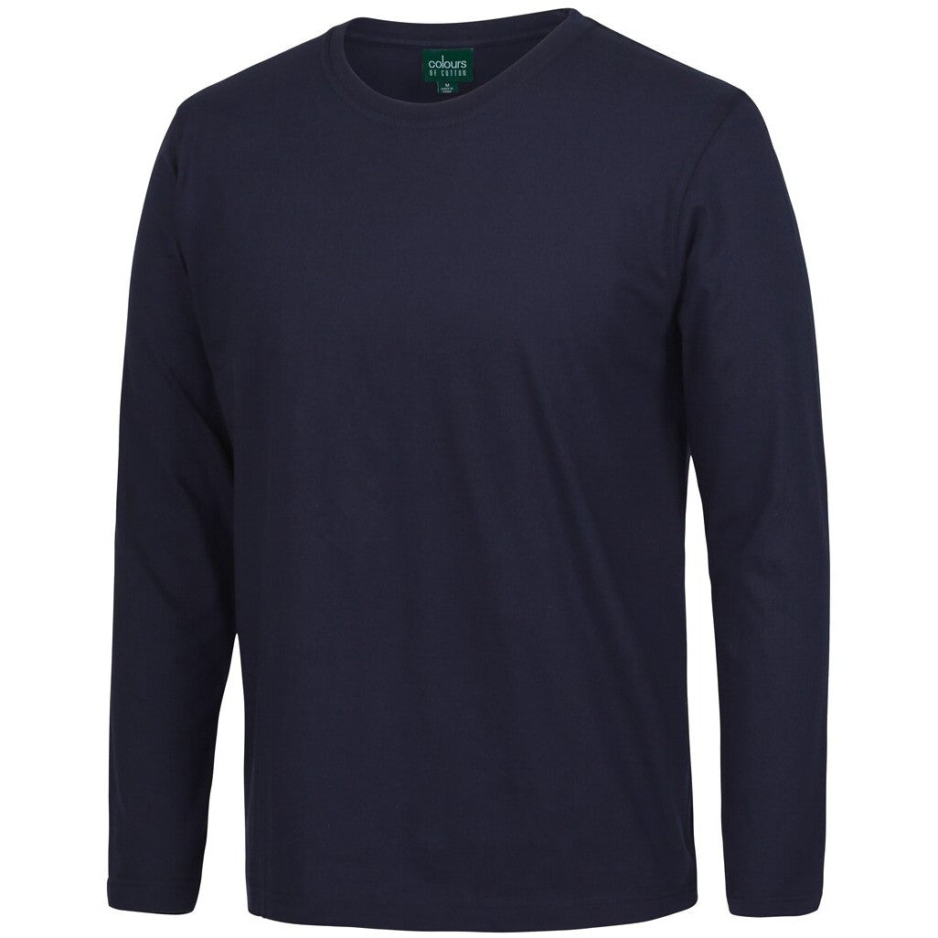 JB's Wear 1LSNC Long Sleeve Non-Cuff Tee - Side View | color:Navy|view:side