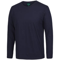 JB's Wear 1LSNC Long Sleeve Non-Cuff Tee - Side View | color:Navy|view:side