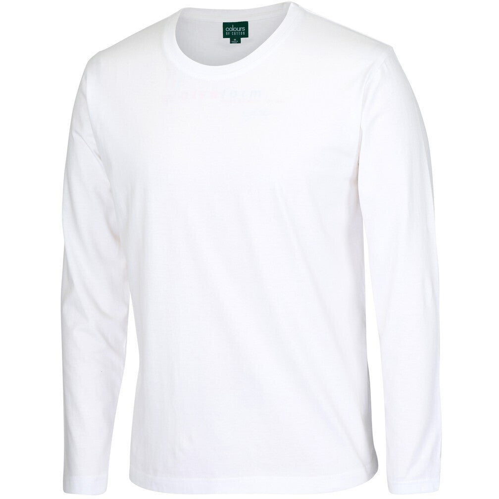 JB's Wear 1LSNC Long Sleeve Non-Cuff Tee - Side View | color:White|view:side