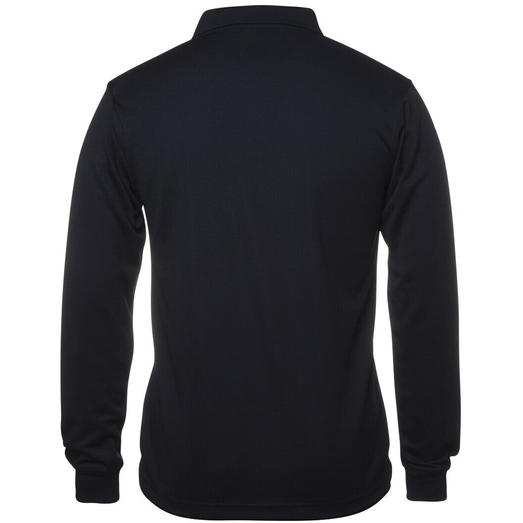 JB's Wear 7SPL Long Sleeve Poly Polo - Back View | color:Navy|view:back