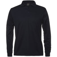 JB's Wear 7SPL Long Sleeve Poly Polo - Front View | color:Navy|view:front