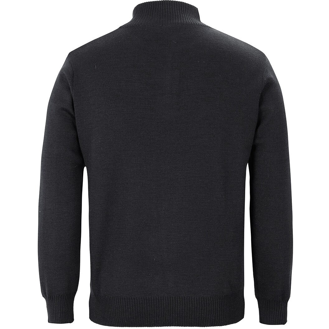 JB's Wear 6JHZ Men's Corporate 1/2 Zip Jumper - Back View | color:Black|view:back