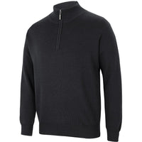 JB's Wear 6JHZ Men's Corporate 1/2 Zip Jumper - Side View | color:Black|view:side