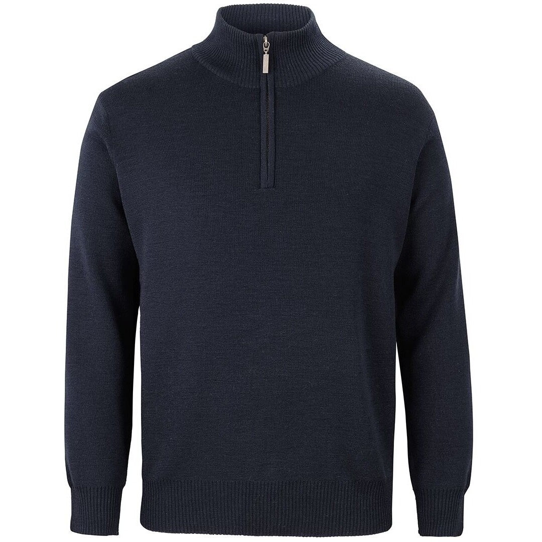 JB's Wear 6JHZ Men's Corporate 1/2 Zip Jumper - Front View | color:Navy|view:front