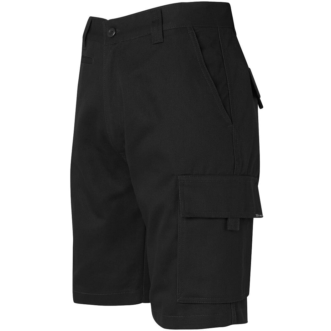 JB's Wear 6MS Mercerised Work Cargo Short - Side View | color:Black|view:side