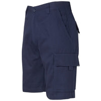 JB's Wear 6MS Mercerised Work Cargo Short - Side View | color:Navy|view:side