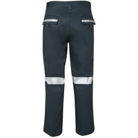 JB's Wear 6MDNT Mercerised Work Trouser with Reflective Tape - Back View | color:Green|view:back