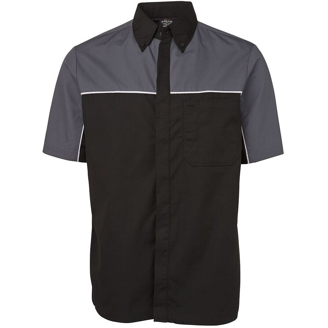 JB's Wear 4M Moto Shirt - Front View | color:Black/Grey/White|view:front