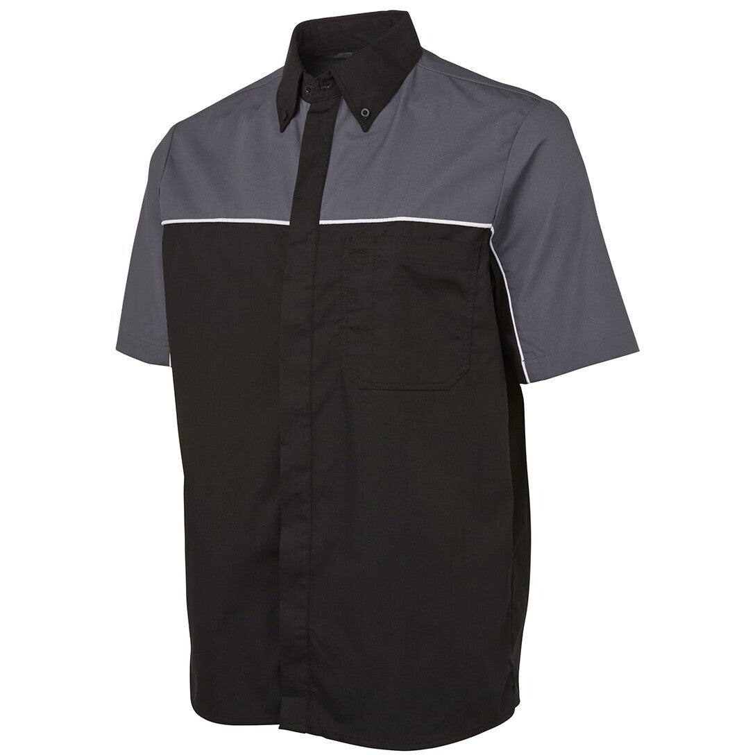 JB's Wear 4M Moto Shirt - Side View | color:Black/Grey/White|view:side