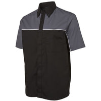 JB's Wear 4M Moto Shirt - Side View | color:Black/Grey/White|view:side