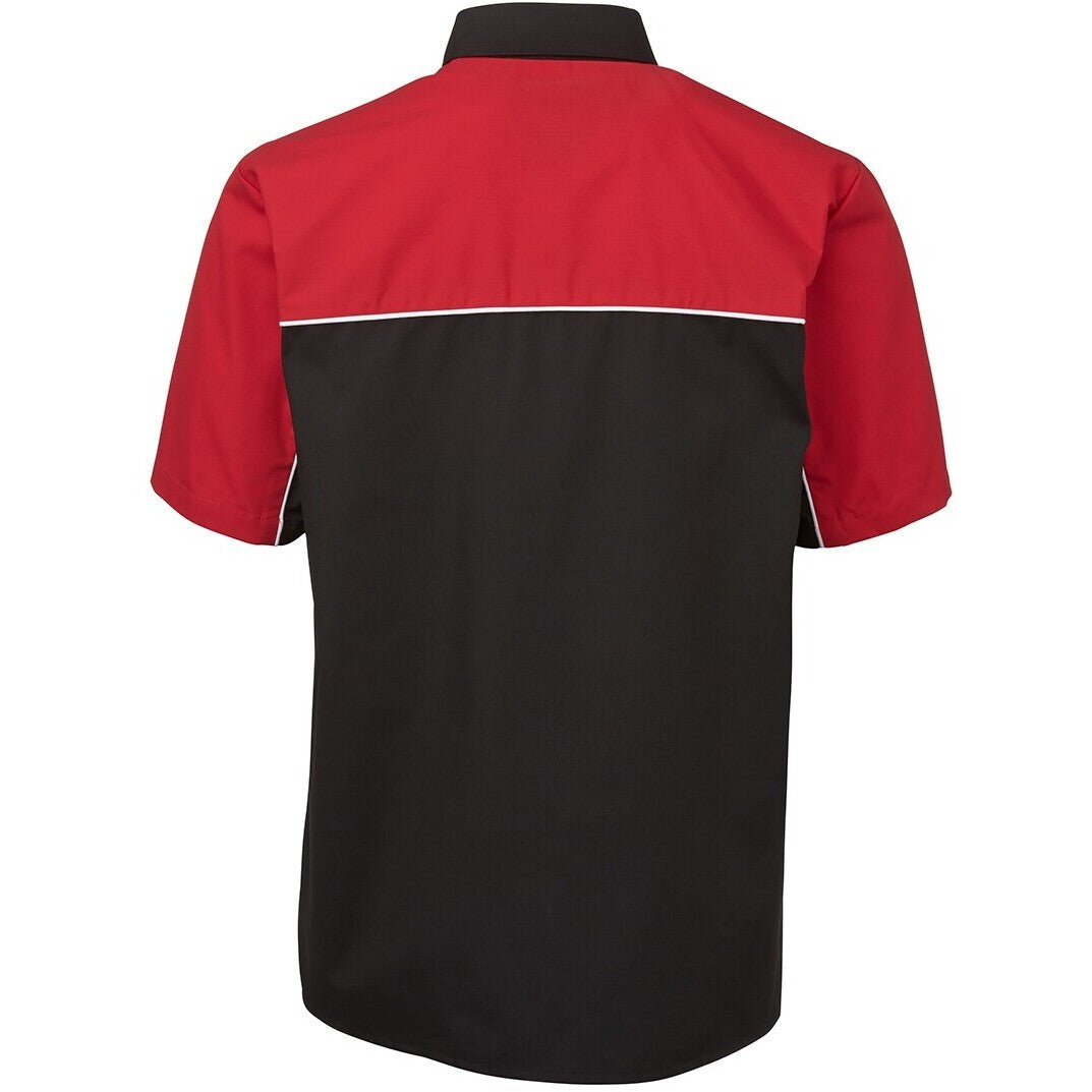 JB's Wear 4M Moto Shirt - Back View | color:Black/Red/White|view:back