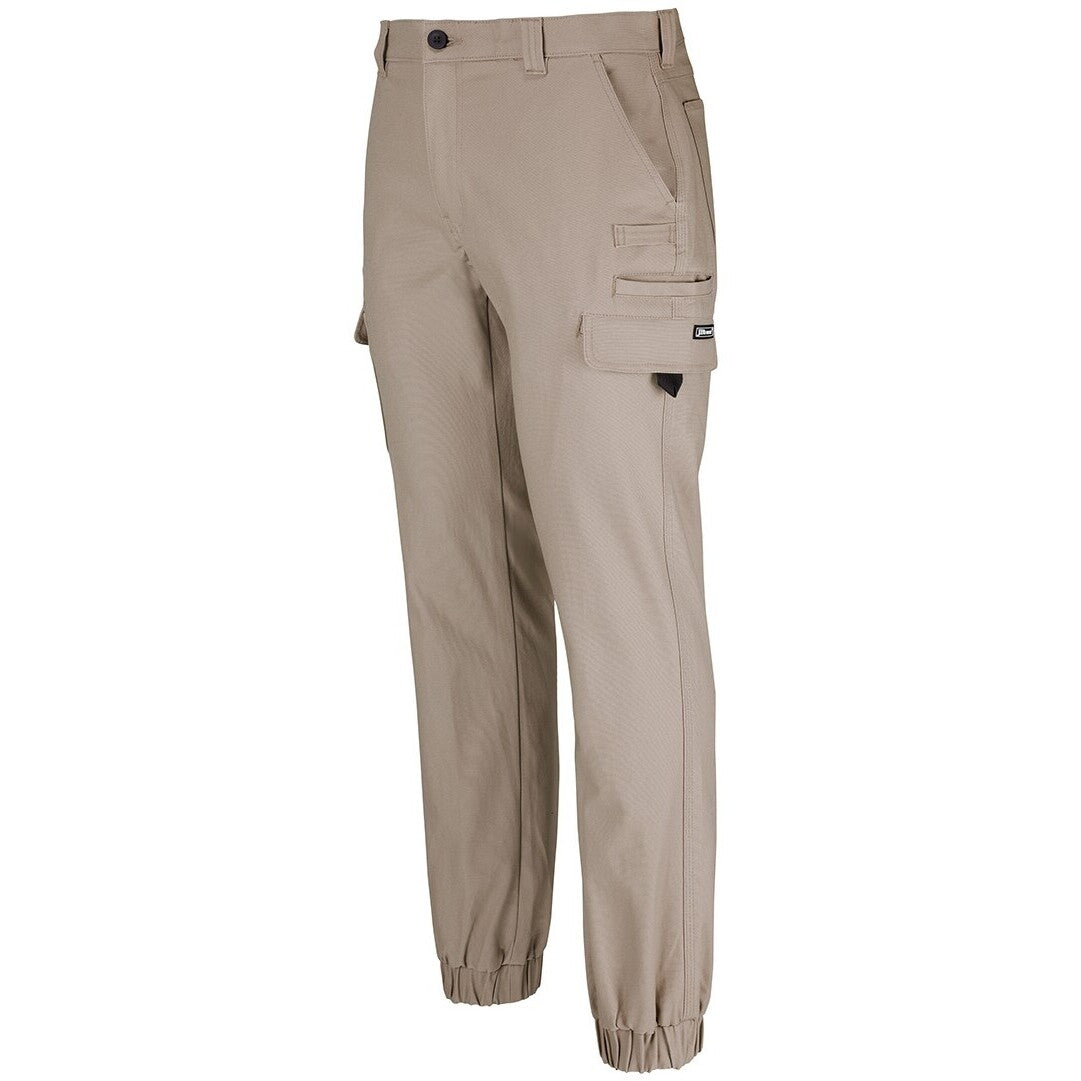 JB's Wear 6SCJ Multi Pocket Stretch Canvas Jogger - Side View | color:Taupe|view:side