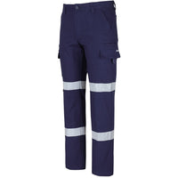 JB's Wear 6SCT Multi Pocket Stretch Canvas Pant with D+N Tape - Side View | color:Navy|view:side