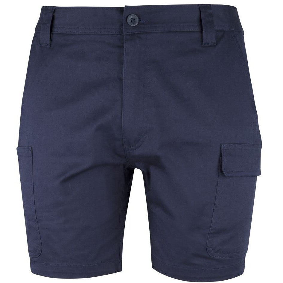 JB's Wear 6MTS Multi Pocket Stretch Twill Short - Front View | color:Navy|view:front