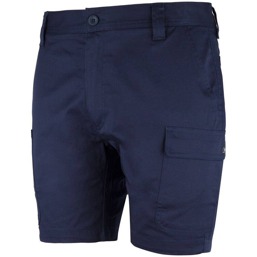 JB's Wear 6MTS Multi Pocket Stretch Twill Short - Side View | color:Navy|view:side
