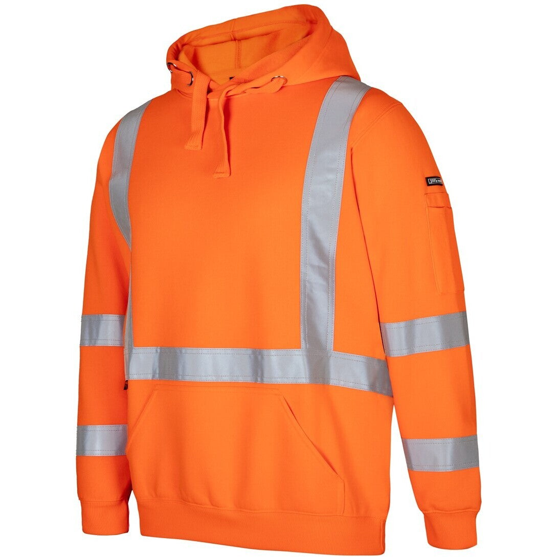 JB's Wear 6DAQH NSW/QLD Rail (D+N) X-Back Hoodie - Side View | color:Orange|view:side