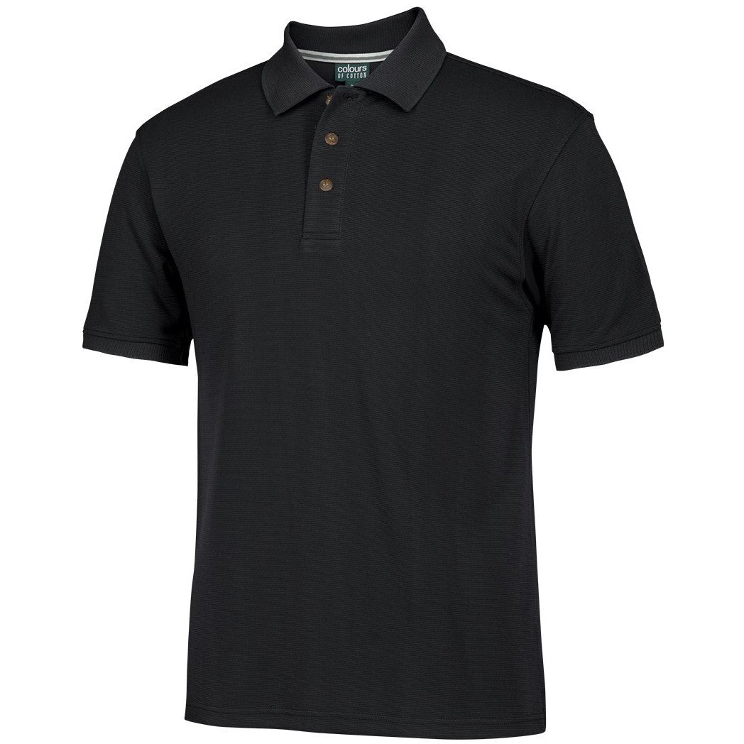 JB's Wear S2OP Ottoman Polo - Side View | color:Black|view:side