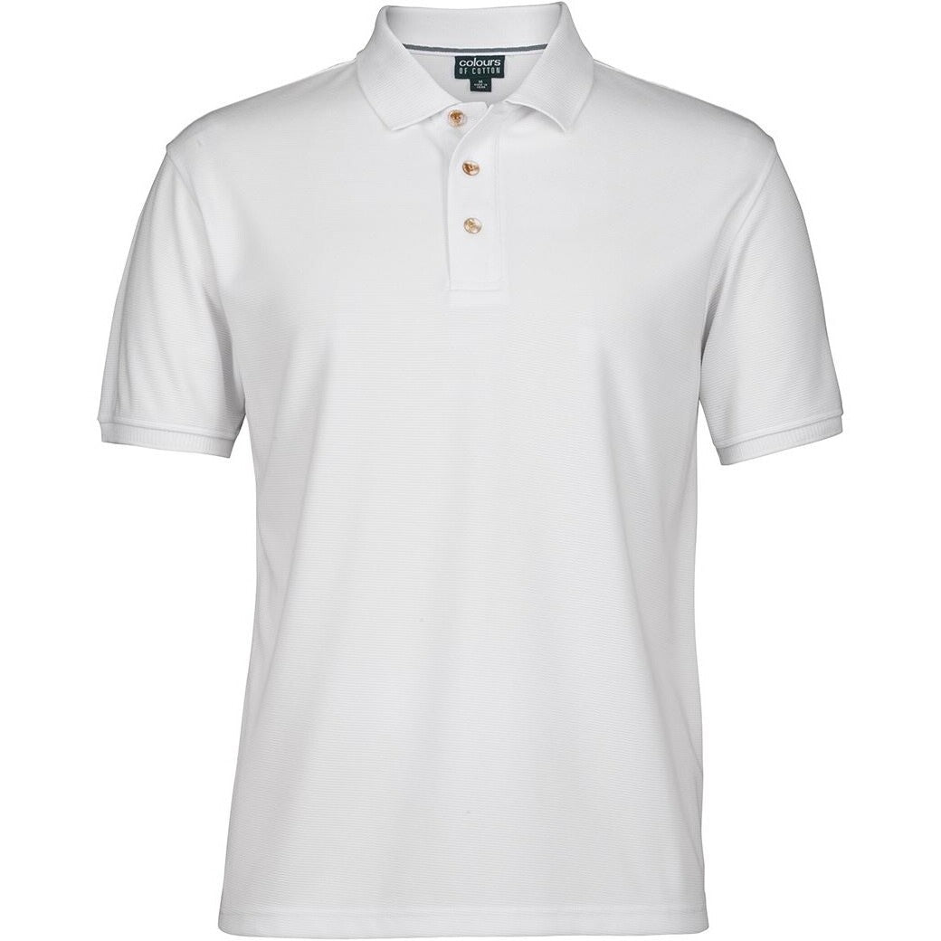 JB's Wear S2OP Ottoman Polo - Front View | color:White|view:front