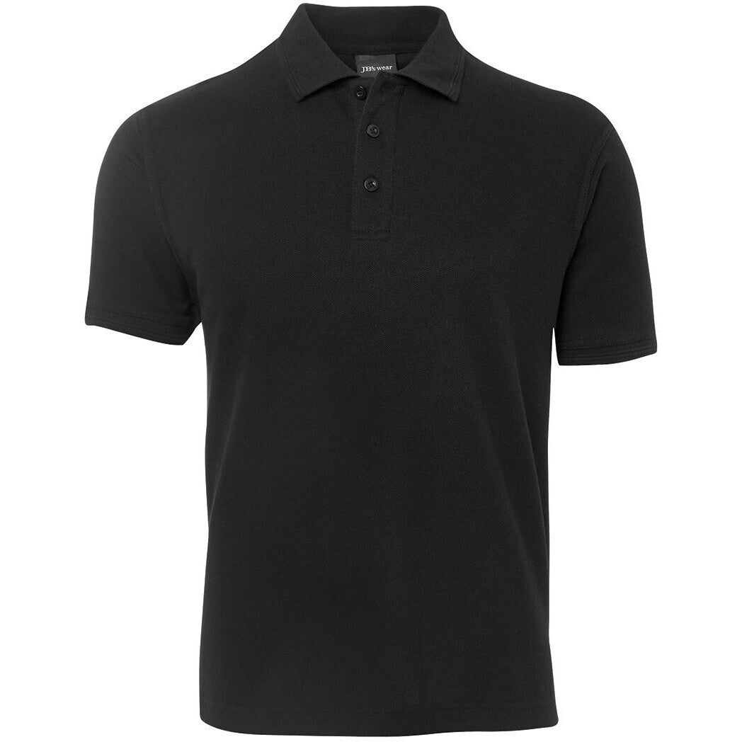 JB's Wear 250 Pique Polo - Front View | color:Black|view:front