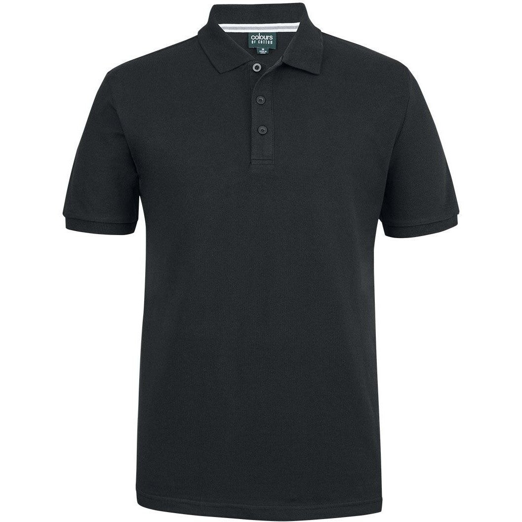JB's Wear S2MP Pique Polo - Front View | color:Black|view:front