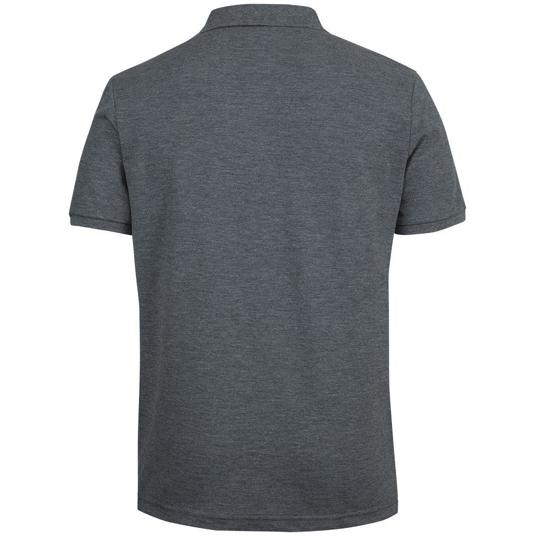 JB's Wear S2MP Pique Polo - Back View | color:Charcoal Marle|view:back